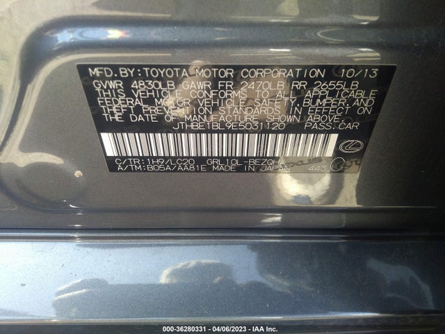 Lexus GS 350 2014 JTHBE1BL9E5031120 Image 9