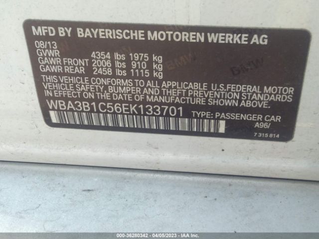 WBA3B1C56EK133701 BMW 3 Series 320i