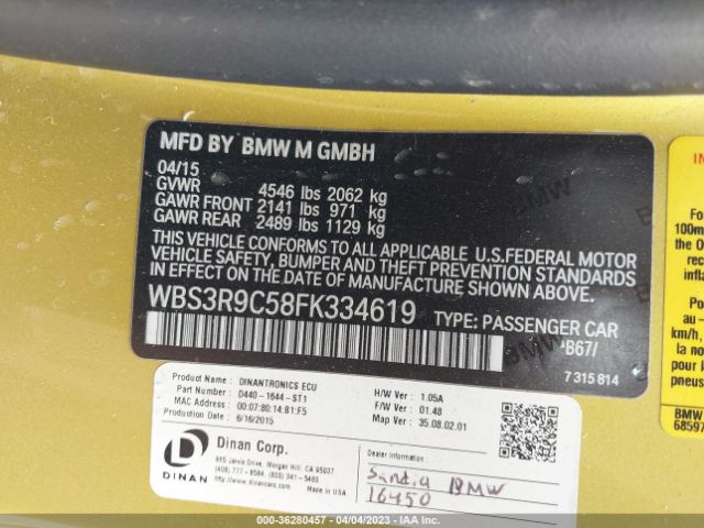 WBS3R9C58FK334619 BMW M4