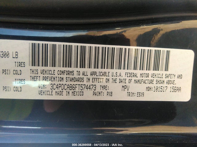 Dodge JOURNEY SE 2015 3C4PDCAB6FT574473 Image 9