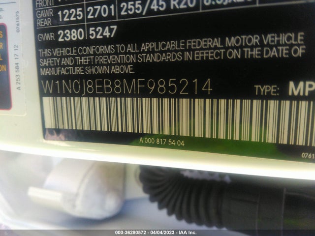 2021 Mercedes-Benz GLC-Class Coupe, VIN: W1N0J8EB8MF985214