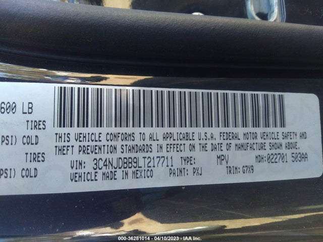 3C4NJDBB9LT217711 Jeep Compass Latitude
