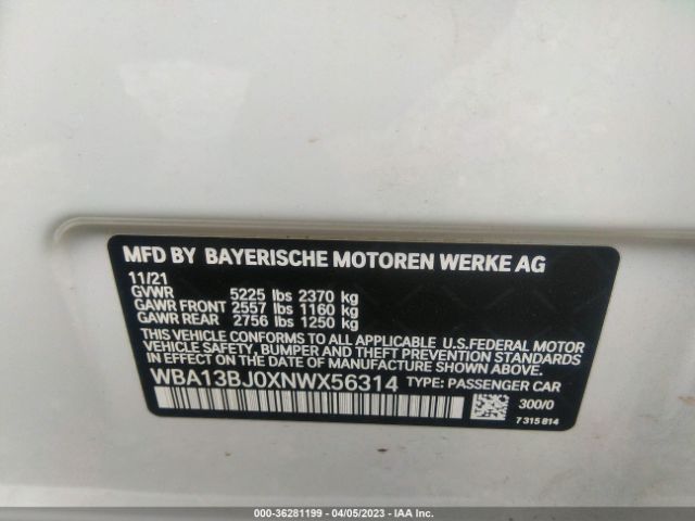 WBA13BJ0XNWX56314 BMW 5 Series 530i Xdrive