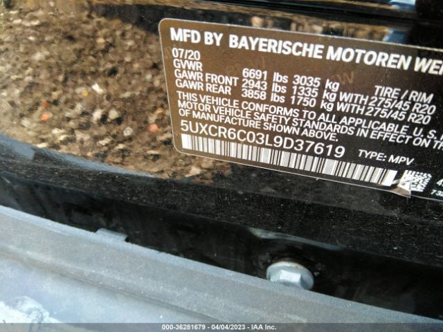 5UXCR6C03L9D37619 BMW X5 Xdrive40i
