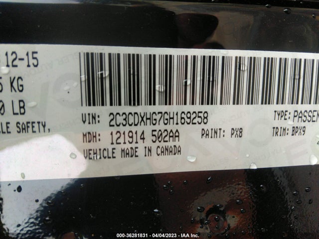 Dodge Charger Sxt 2016 2C3CDXHG7GH169258 Image 9
