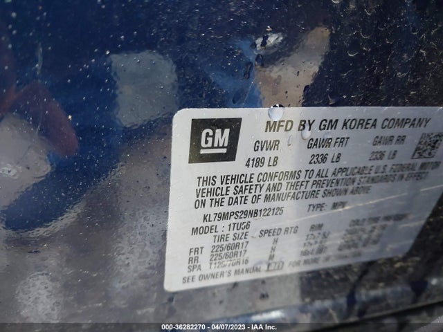 Chevrolet Trailblazer Lt 2022 KL79MPS29NB122125 Image 9