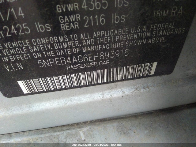Hyundai SONATA GLS 2014 5NPEB4AC6EH893916 Image 9