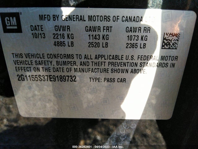 Chevrolet IMPALA LTZ 2014 2G1155S37E9189732 Image 10
