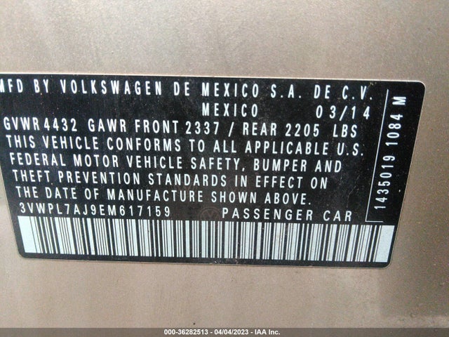 3VWPL7AJ9EM617159 Volkswagen Jetta Sportwagen Tdi W/sunroof