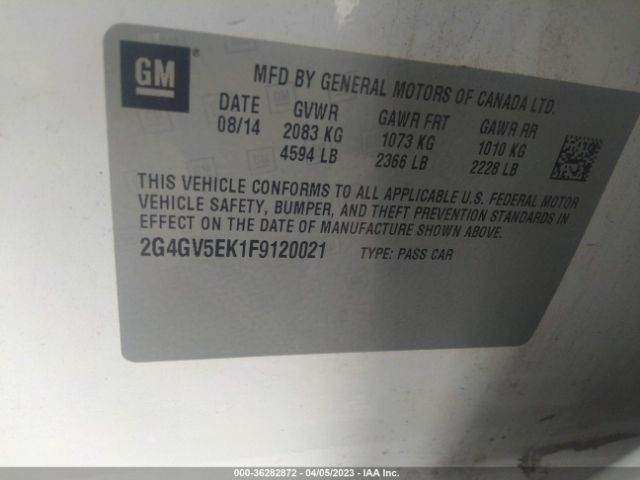 2G4GV5EK1F9120021 Buick Regal