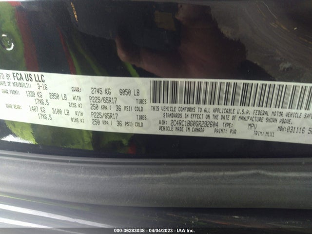 2C4RC1BG0GR292604 Chrysler Town & Country Touring
