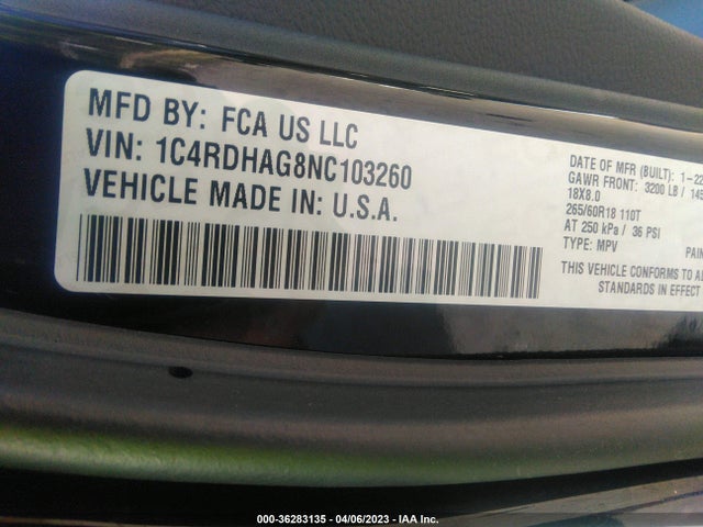 Dodge Durango Sxt 2022 1C4RDHAG8NC103260 Image 9