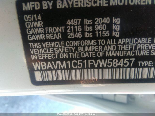 WBAVM1C51FVW58457 BMW X1 Sdrive28i