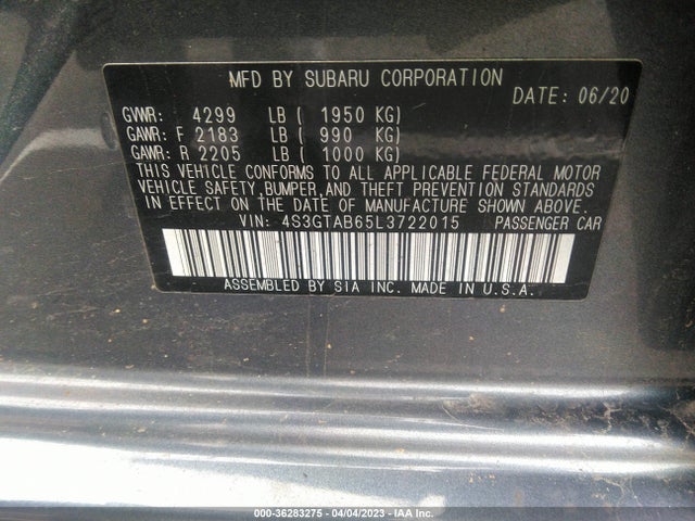 4S3GTAB65L3722015 Subaru Impreza 5-door