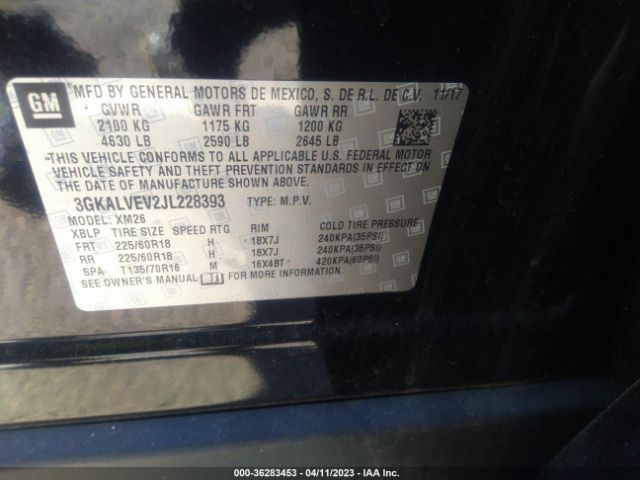 3GKALVEV2JL228393 GMC Terrain Slt