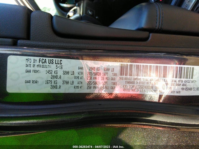 1C4RJECG5GC428388 Jeep Grand Cherokee High Altitude