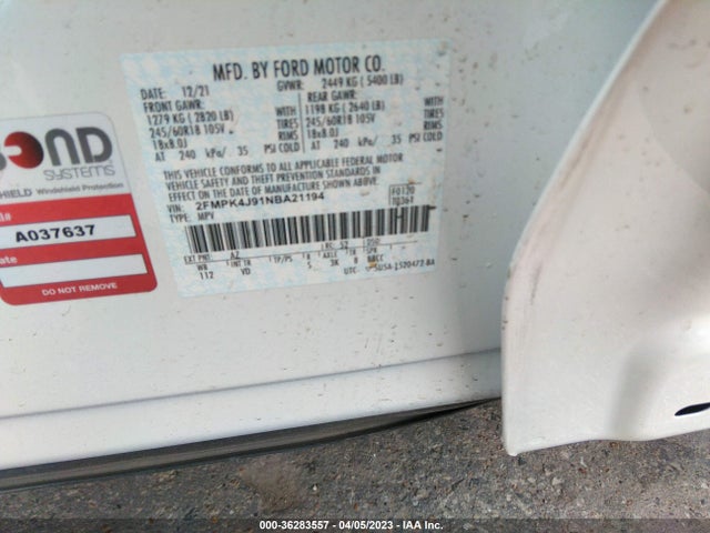 Ford Edge Sel/st-line 2022 2FMPK4J91NBA21194 Image 9