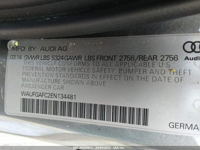 WAUFGAFC2EN134481 Audi A6 3.0t Premium Plus