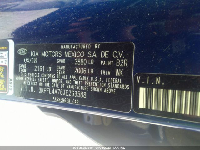 3KPFL4A76JE263588 KIA FORTE S