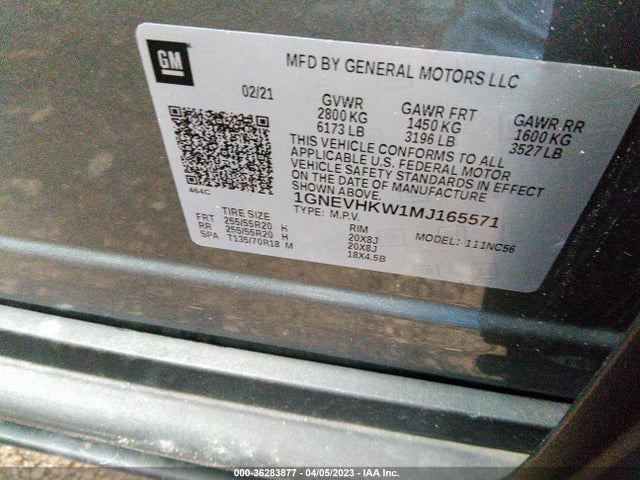 Chevrolet Traverse Lt Leather 2021 1GNEVHKW1MJ165571 Image 9