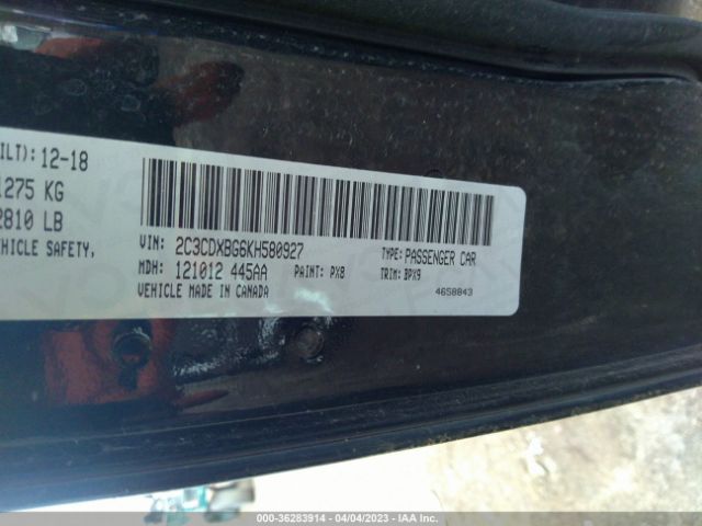 2C3CDXBG6KH580927 Dodge Charger Sxt