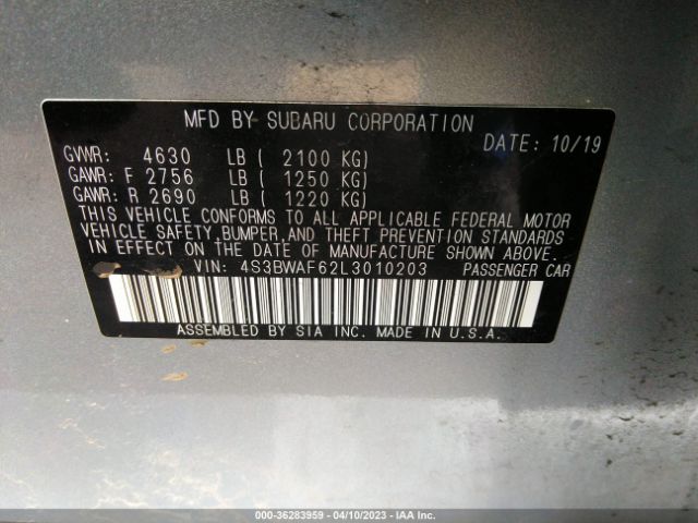 4S3BWAF62L3010203 Subaru Legacy Sport