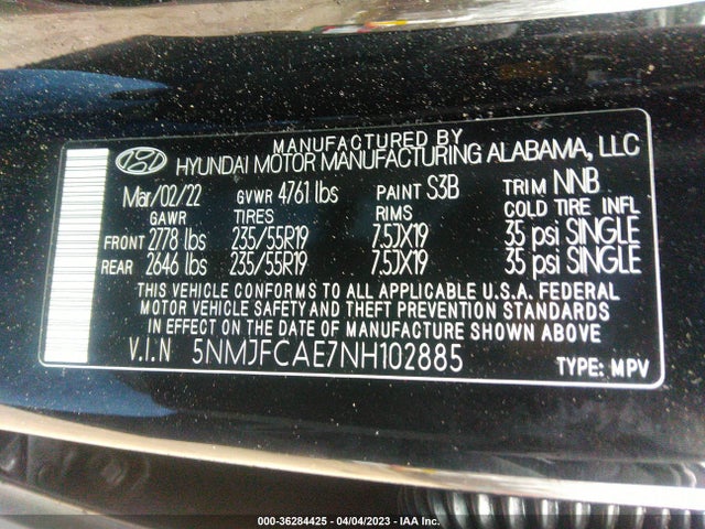 Hyundai TUCSON SEL 2022 5NMJFCAE7NH102885 Image 10