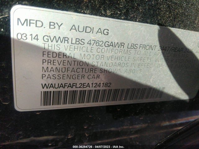 WAUAFAFL2EA124182 Audi A4 PREMIUM