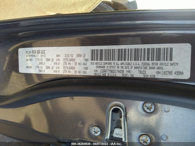 RAM 1500 Big Horn 2016 1C6RR7TM8GS174439 Image 10