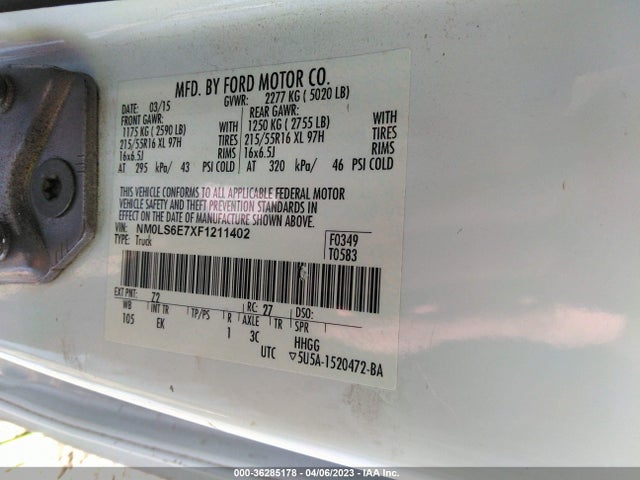 Ford Transit Connect Xl 2015 NM0LS6E7XF1211402 Image 9