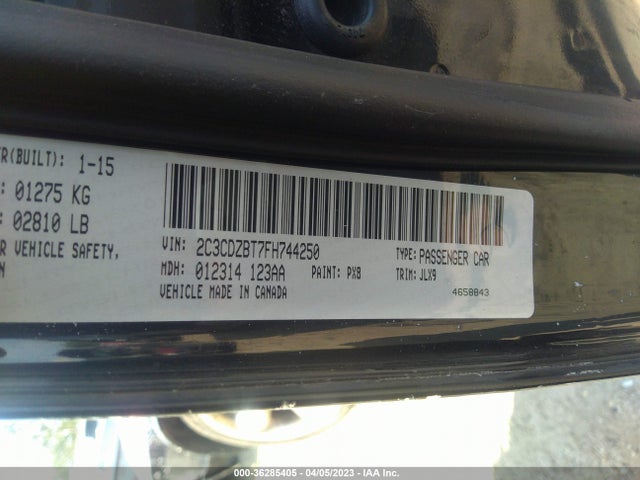 Dodge Challenger R/t Plus 2015 2C3CDZBT7FH744250 Image 10