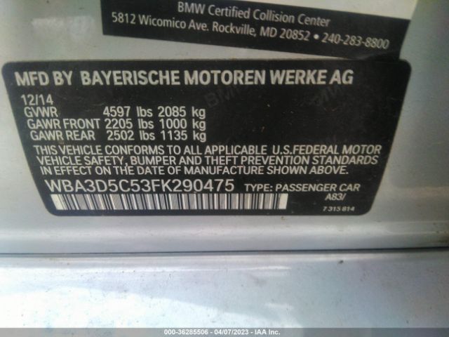 WBA3D5C53FK290475 BMW 3 Series 328d Xdrive
