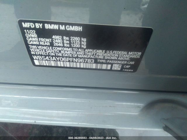 WBS43AY06PFN96783 BMW M3 Competition Xdrive