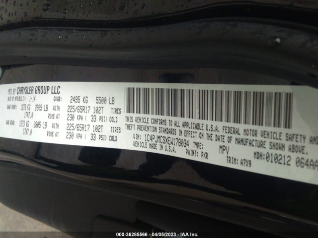 1C4PJMCSXEW178034 Jeep Cherokee Latitude