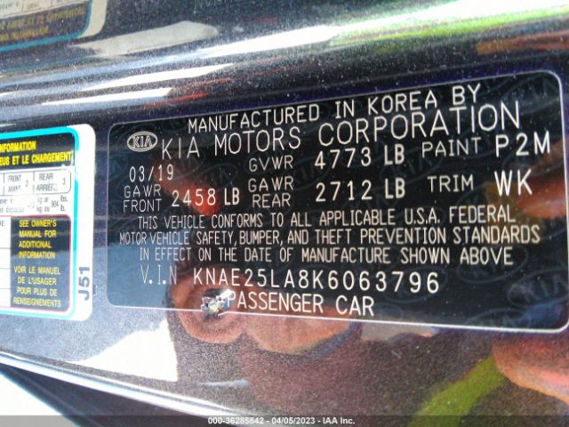 KNAE25LA8K6063796 KIA Stinger Premium