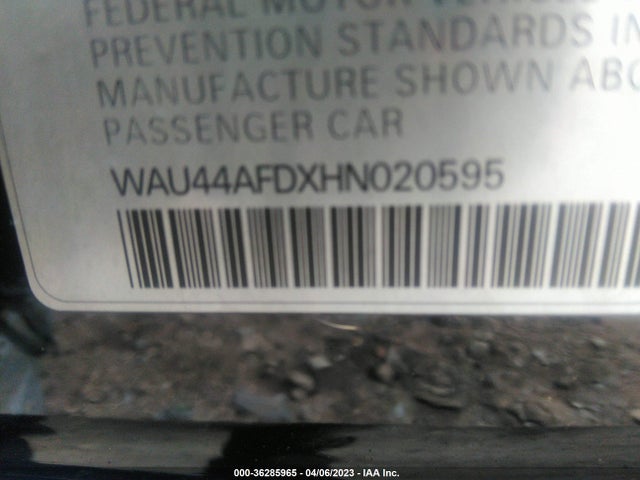 WAU44AFDXHN020595 Audi A8 L