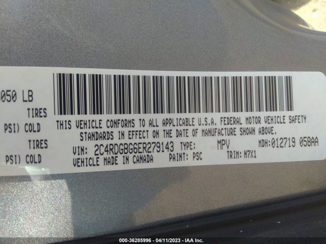 Dodge Grand Caravan Se 30th Anniversary 2014 2C4RDGBG6ER279143 Image 10