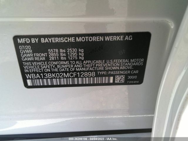 WBA13BK02MCF12898 BMW 5 Series M550i Xdrive