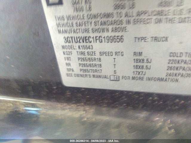 GMC Sierra 1500 Slt 2015 3GTU2VEC1FG199656 Image 10