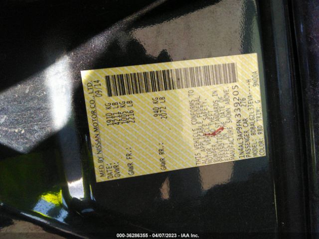 1N4AL3AP9FN339205 Nissan Altima 2.5 S