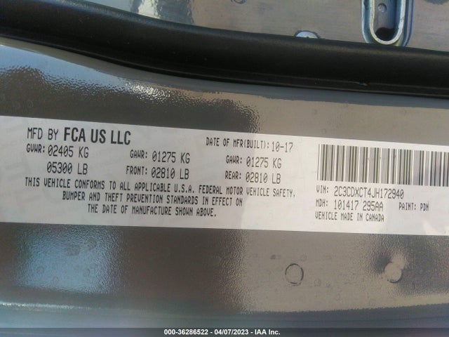 Dodge CHARGER R/T 2018 2C3CDXCT4JH172940 Image 9