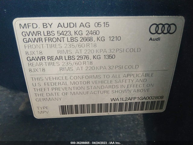 WA1L2AFP1GA002808 Audi Q5 Premium Plus