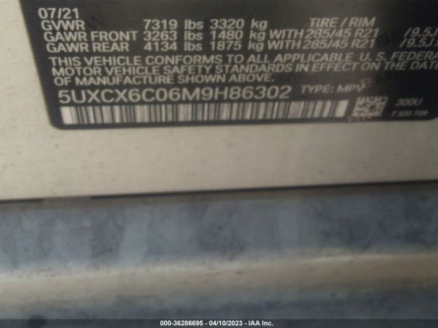 5UXCX6C06M9H86302 BMW X7 M50i