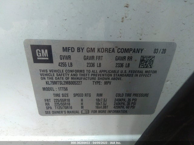 Chevrolet Trailblazer Rs 2021 KL79MTSL2MB005227 Image 9