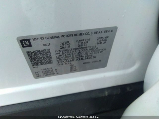 3GKALMEV3JL343076 GMC Terrain Sle