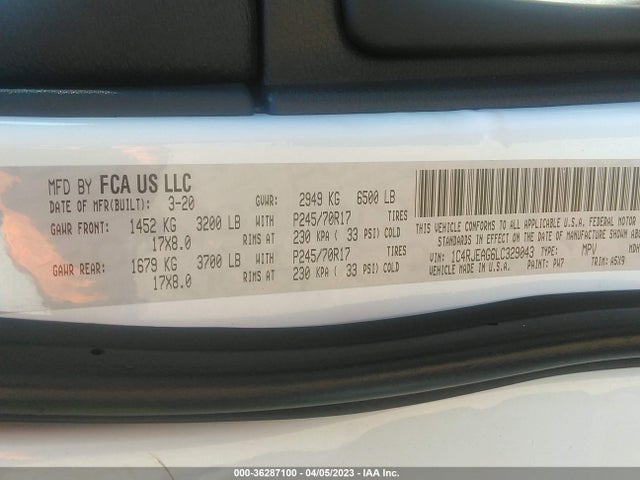 1C4RJEAG6LC329043 Jeep Grand Cherokee Laredo E