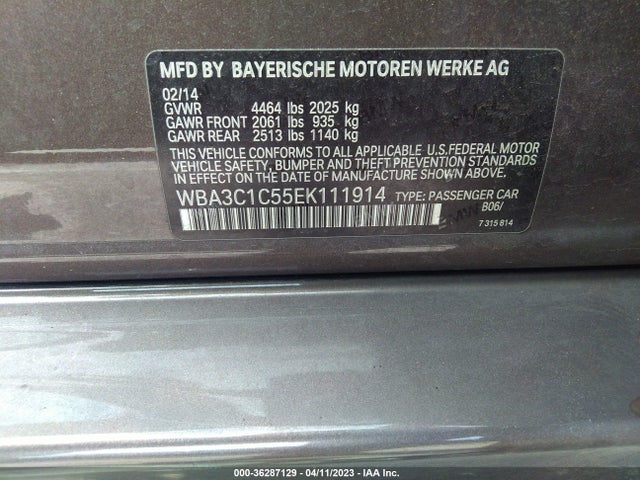 BMW 3 Series 328i 2014 WBA3C1C55EK111914 Image 9