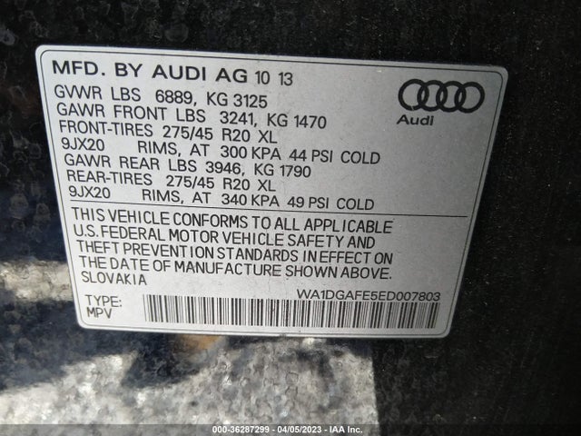 WA1DGAFE5ED007803 Audi Q7 3.0t S Line Prestige