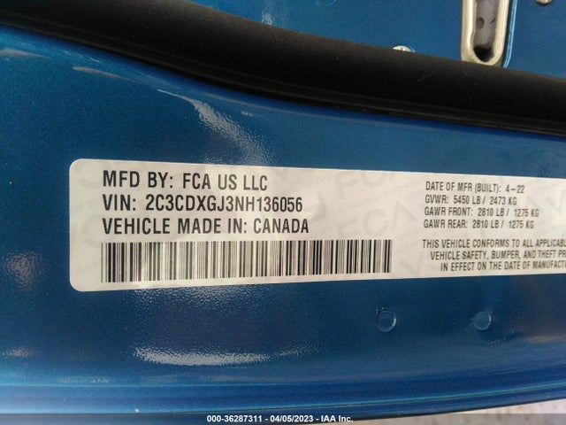 Dodge Charger Scat Pack Widebody 2022 2C3CDXGJ3NH136056 Image 11