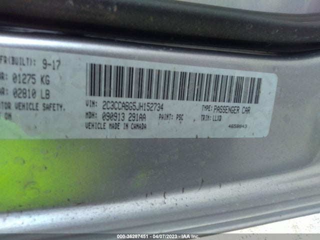 2C3CCABG5JH152734 Chrysler 300 300s